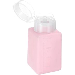 HARFINGTON Solvent Alcohol Dispenser 150ml(5.1oz) Press Type ESD Safe Anti-Splash Liquid Dispenser Pump with Sealing plastic Lid for Alcohol, Nail Polish & Makeup Remover, White