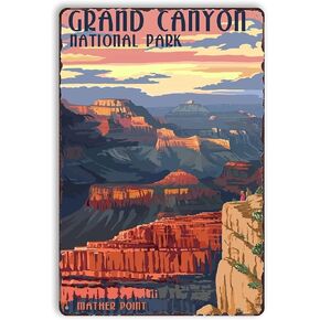 Tin Sign Grand Canyon National Park, Wall Decoration Bar Kitchen Garage Home Decor Metal Tin Sign 8x12 inch
