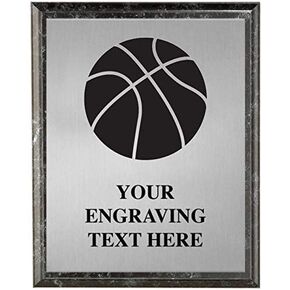 Crown Awards Basketball Plaques, Personalized Etched Basketball Trophy Plaque Award, Great Custom Engraved Basketball Team Gifts Prime