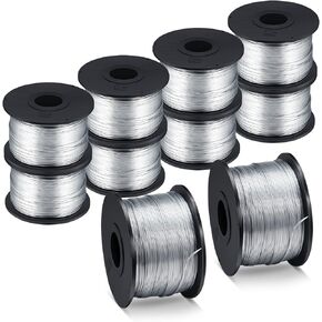 10 Rolls Rebar Tie Wire Coil 1/32 0.8 mm Tying Wire Rebar Tie Tool, 360 ft Rebar Tie Gun Wire for Automatic Rebar Tie Wire Twister, 3600 ft Totally