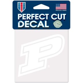 NCAA Purdue Boilermakers 4x4 Perfect Cut White Decal, One Size, Team Color