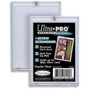 5 Ultra Pro 1 Screw Holders - Fits up to 32pt Cards - 5 Individually sealed holders