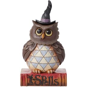 Enesco Jim Shore Heartwood Creek Four Seasons Pint Sized Halloween Owl Figurine, 5.51in H