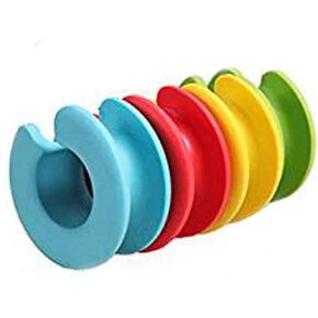 12pcs Silicone Clothes Hanger Fixed Hook Windproof Hanger Spacer Anti-Off Hanger Fixing Ring Hooks Best for Indoor & Outdoor(Random Color)