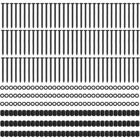 Eagles Pegboard Mounting Kit, (96 Spacers, 96 Screws and 96 Steels Washers,Black) Board Nail Installation Kit Pegboard Spacer Kit Wall Mounting Hardware for 1/8 Inch and 1/4 Inch Pegboard