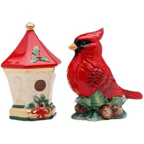 Cardinal with House Salt and Pepper Set, 2-1/8-Inch