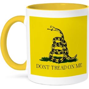 3dRose Don't Tread On Me Magic Transforming Mug, 11 oz, Black/White