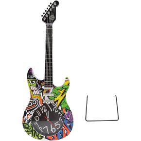 Guitar Clock, Vintage Wall Clock, Accurate Guitar Music Wall Clock Gifts, Simulation Instrument Clock for Bedroom, Living Room, Office, Hanging Decor, Desktop Decoration (5680 Guitar)