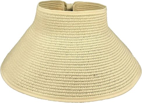 Beach Hats for Women Packable, Folding Straw Sun Hat Wide Brim & Ponytail for Pool UV Protection & Summer Travel SW-H2 in Saudi Arabia
