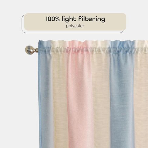 Spectrum Rod Pocket Panel Window Curtain - 50 Inch Width, 63 Inch Length- Black/Silver - Semi-Sheer & Machine Washable Soft Polyester Drapes for Bedroom Living & Dining Room by Achim Home Decor in Kuwait