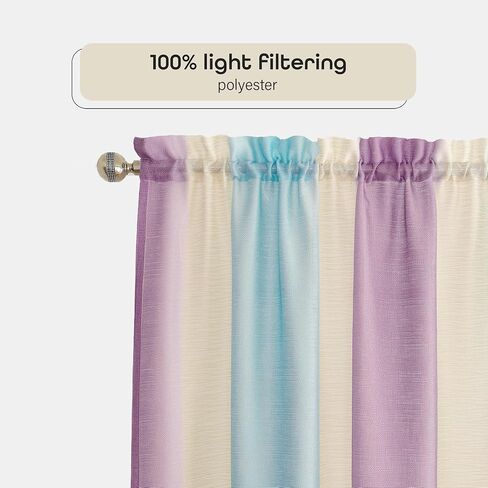 Spectrum Rod Pocket Panel Window Curtain - 50 Inch Width, 63 Inch Length- Black/Silver - Semi-Sheer & Machine Washable Soft Polyester Drapes for Bedroom Living & Dining Room by Achim Home Decor in Kuwait
