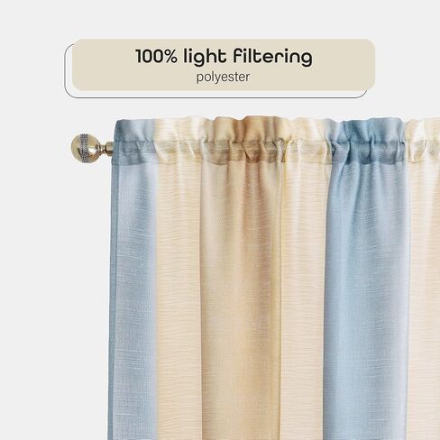 Spectrum Rod Pocket Panel Window Curtain - 50 Inch Width, 63 Inch Length- Black/Silver - Semi-Sheer & Machine Washable Soft Polyester Drapes for Bedroom Living & Dining Room by Achim Home Decor in Kuwait