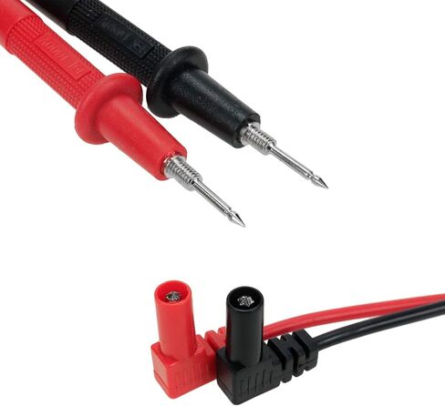2 Pairs Voltmeter Test Cable 1000V Right Angle Banana Connector to Pointed Test Probe Multimeter 2.7Ft in Saudi Arabia