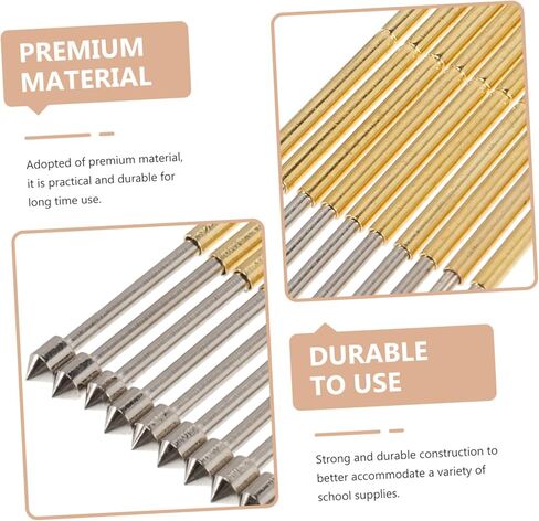 40 قطعة من CLISPEED، مسبار إبرة الاختبار، آلة Lichtenberg، حامل البندول، مجسات اختبار الربيع، مجسات طرف الرمح، معدات خوارق، دبوس اتصال زنبركي مدبب، رأس تاج من الفولاذ المقاوم للصدأ in Kuwait