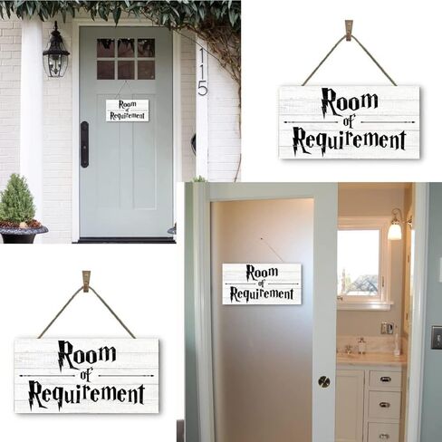 COLOR VALLEY ART علامات منزلية خشبية لغرفة متطلبات ديكور الباب - لوحة معلقة على الحائط (6 × 12 بوصة، أبيض) in Kuwait