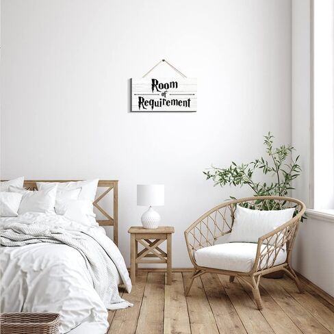 COLOR VALLEY ART علامات منزلية خشبية لغرفة متطلبات ديكور الباب - لوحة معلقة على الحائط (6 × 12 بوصة، أبيض) in Kuwait