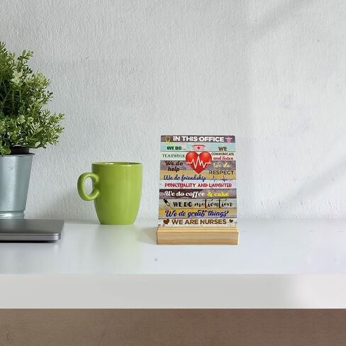 Inspirational Evil Eye Rustic Desk Decor Plaque with Wood Stand, Colorful May All Negative Energy Wooden Sign, Decorative Wood Sign for Home Farmhouse Office Shelf Decor in Saudi Arabia