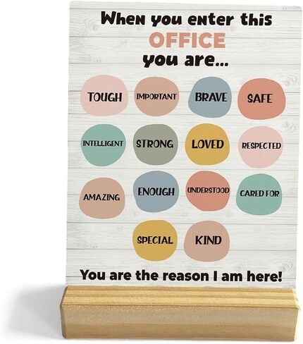 Inspirational Evil Eye Rustic Desk Decor Plaque with Wood Stand, Colorful May All Negative Energy Wooden Sign, Decorative Wood Sign for Home Farmhouse Office Shelf Decor in Saudi Arabia