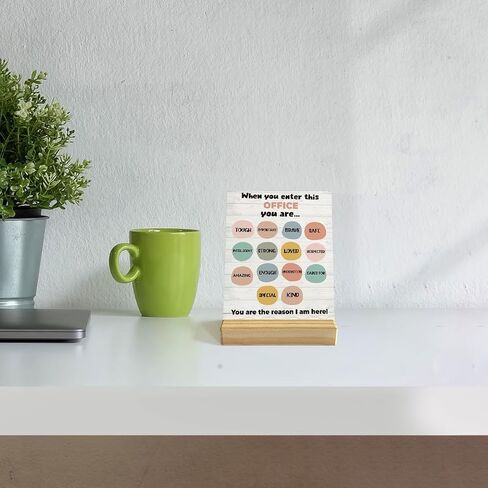 Inspirational Evil Eye Rustic Desk Decor Plaque with Wood Stand, Colorful May All Negative Energy Wooden Sign, Decorative Wood Sign for Home Farmhouse Office Shelf Decor in Saudi Arabia