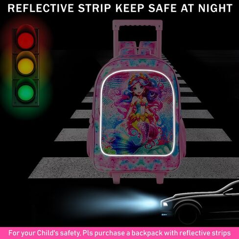 4PCS Rolling Backpack for Boys,Kids Dinosaur Backpacks with Roller Wheels, Wheeled Bookbag with Lunch Box for Toddler Elementary School in Saudi Arabia