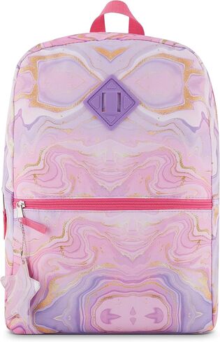 مجموعة حقيبة ظهر للفتيات مكونة من 5 قطع من Cudlie مع حقيبة غداء، وحقيبة أقلام، ومشبك حلقة تسلق، وسلسلة مفاتيح - حقيبة ظهر خفيفة الوزن للأطفال للمدرسة/السفر - نجوم لطيفة/وردي in Kuwait