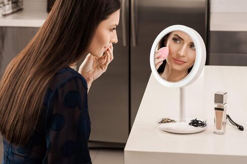 مرآة حلاقة بيوتي بريز بإضاءة مكبرة 5 مرات مع مروحة مدمجة من NuBrilliance-As Seen On TV in Saudi Arabia