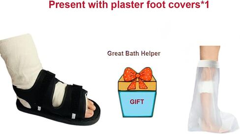 GREUS Post Op Shoe with Waterproof Leg Cast Cover, Adjustable Walking Boot Recovery Plaster Shoe Cover Medical Boot for Foot Injuries Sprained Ankle Broken Foot Toe Post Surgery Kids Women Men in Kuwait