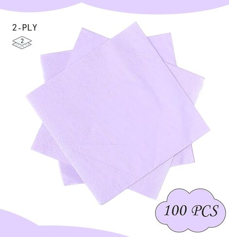 100 pcs 2-Ply Light Blue Napkins Folded 5 x 5 inch Disposable Cocktail Napkins Paper Napkins for Dinner Wedding Party Baby Blue Beverage Napkins in Saudi Arabia