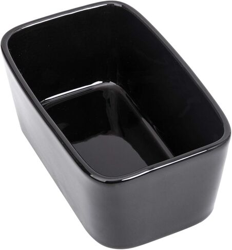 Butter Dish with Cover - Ceramics Butter Container with Bamboo Lid for Countertop,Double-layer Silicone Sealing Larger Butter Dishes with Covers Perfect for East West Coast Butter (Black with Words) in Kuwait