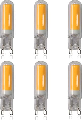 G9 LED COB Bulb Dimmable 3.5W, 410lm(40W T4 G9 Halogen Equivalent),2700K Soft Warm White, 120V, No Flicker, Chandelier Light Bulb Replacement(6 Pack) in Saudi Arabia
