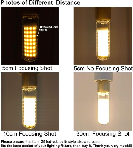 G9 LED COB Bulb Dimmable 3.5W, 410lm(40W T4 G9 Halogen Equivalent),2700K Soft Warm White, 120V, No Flicker, Chandelier Light Bulb Replacement(6 Pack) in Saudi Arabia