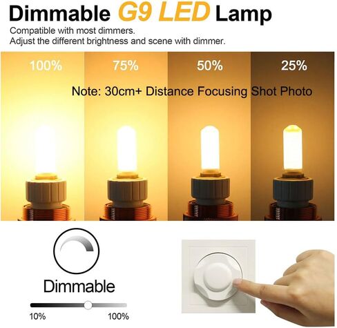 G9 LED COB Bulb Dimmable 3.5W, 410lm(40W T4 G9 Halogen Equivalent),2700K Soft Warm White, 120V, No Flicker, Chandelier Light Bulb Replacement(6 Pack) in Saudi Arabia