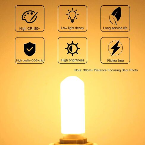 G9 LED COB Bulb Dimmable 3.5W, 410lm(40W T4 G9 Halogen Equivalent),2700K Soft Warm White, 120V, No Flicker, Chandelier Light Bulb Replacement(6 Pack) in Saudi Arabia