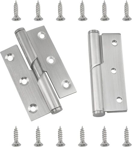 مفصلات مرتفعة من الفولاذ المقاوم للصدأ مقاومة للاهتراء للرفع عن الباب (يسار)/مفصلة طويلة الأمد من الفولاذ المقاوم للصدأ للرفع عن الباب - قطعتان in Kuwait