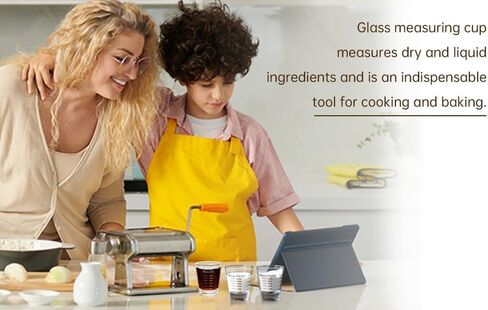 نظارات طلقة قياس كوب سائل زجاج ثقيل زجاج نبيذ إسبرسو زجاج طلقة 26-قياس تزايدي 1 أونصة، 6 ملاعق صغيرة، 2 تيرابايت، 30 مل أسود وأحمر... in Saudi Arabia
