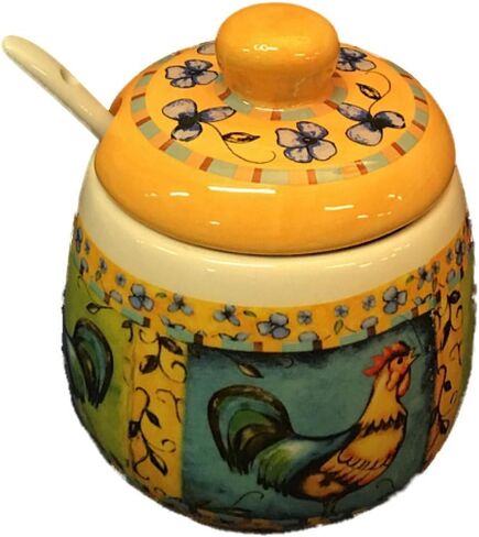Dolomite Condiment Jar and Spoon Set Rooster Print in Saudi Arabia