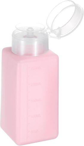 HARFINGTON Solvent Alcohol Dispenser 150ml(5.1oz) Press Type ESD Safe Anti-Splash Liquid Dispenser Pump with Sealing plastic Lid for Alcohol, Nail Polish & Makeup Remover, White in Saudi Arabia