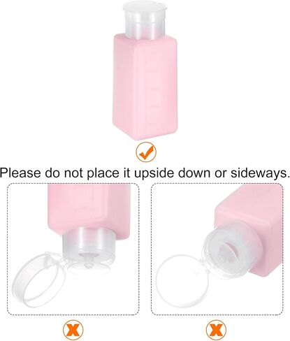 HARFINGTON Solvent Alcohol Dispenser 150ml(5.1oz) Press Type ESD Safe Anti-Splash Liquid Dispenser Pump with Sealing plastic Lid for Alcohol, Nail Polish & Makeup Remover, White in Saudi Arabia