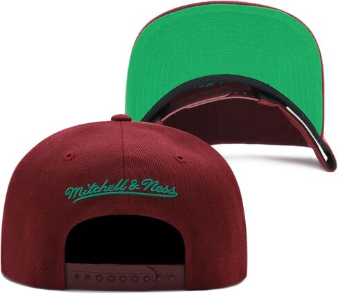 Mitchell & Ness Anaheim Mighty Ducks NHL Retro Sport Vintage Snapback Hat Cap - Burgundy in Saudi Arabia