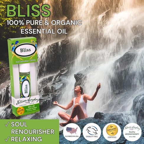 Bliss Organic Aromatherapy Essential Oils Roll-On More Powerful Than (Sandalwood) Frankincense Alone Evocative Rose Beauty and Romance Frangrence for Women - .388 Oz (Bliss) in Saudi Arabia