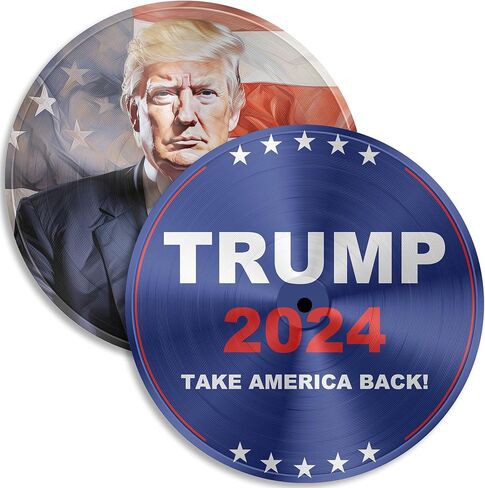 ديكور حائط GIFTSFARM دونالد ترامب 2024، سلعة دونالد ترامب، هدايا ملصق دونالد ترامب، ديكور الغرفة (11.6 بوصة، مجموعة من 2) in Kuwait