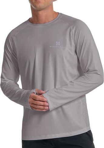 Men's Sun Shirts Long Rash Guard UPF 50+ UV SPF Protection Swim Fishing Running Shirts Lightweight Quick Dry in Saudi Arabia