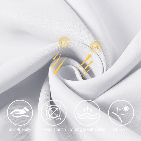 قمصان شمسية رجالية طويلة للطفح الجلدي UPF 50+ UV SPF حماية للسباحة والصيد والجري قمصان خفيفة الوزن وسريعة الجفاف in Kuwait