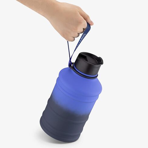 Navaris Stainless Steel Water Bottle - Single-Walled 74oz (2.2L) Large Metal Sports, Camping, Gym Canteen for Drinking Water, Drinks - Gradient Color in Saudi Arabia