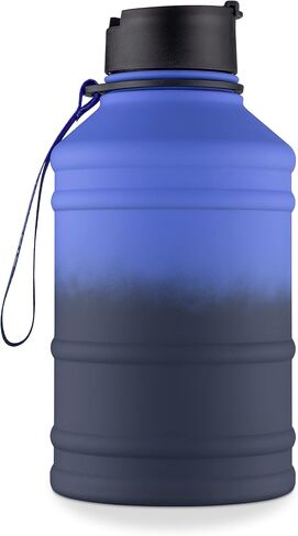 Navaris Stainless Steel Water Bottle - Single-Walled 74oz (2.2L) Large Metal Sports, Camping, Gym Canteen for Drinking Water, Drinks - Gradient Color in Saudi Arabia
