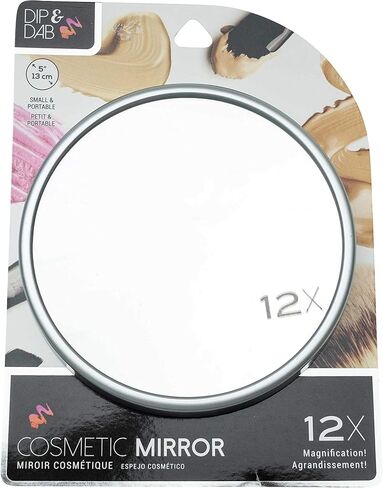 Jacent Dip & Dab 12X Magnification Cosmetic Mirror with Suction Cups, 5 Inch Diameter - 1 Pack in Saudi Arabia