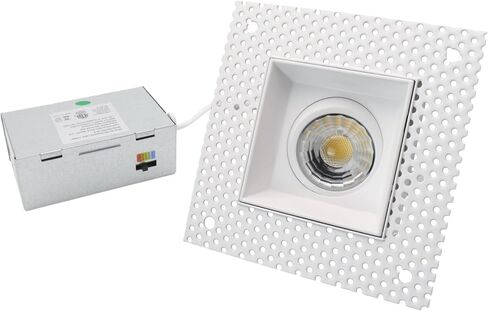 2 inch Gimbal Trimless Round Downlight Luminaire, Black Finish, LED Recessed Light Fixtures Dimmable 8W=65W, 600 Lumens, CRI 90+, IC Rated, 5CCT Selectable 2700K|3000K|3500K|4100K|5000K in Saudi Arabia