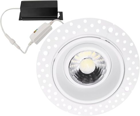 وحدة إضاءة سبوت مربعة بدون إطار مقاس 3 بوصات، تشطيب أبيض، تركيبات إضاءة LED غائرة قابلة للتعتيم 8 وات = 65 وات، 600 لومن، CRI 90+، تصنيف IC، 5CCT قابل للتحديد 2700K|3000K|3500K|4100K|5000K in Kuwait