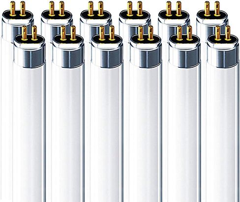 LUXRITE F54T5/841/HO 54W 46 بوصة T5 لمبة إضاءة أنبوبية فلورسنت، 4100K أبيض بارد، 4200 لومن، قاعدة G5 صغيرة ثنائية الدبوس، LR20770، 6 عبوات in Kuwait