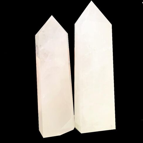 FEIXI 6.2in Natural Clear White Quartz Obelisk Reiki Healing White Crystal Point in Saudi Arabia